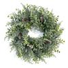 Mock Eucalyptus Pine Wreath Decorations for Christmas Holiday Doors Hang Large Garland Door Ornaments for Parties