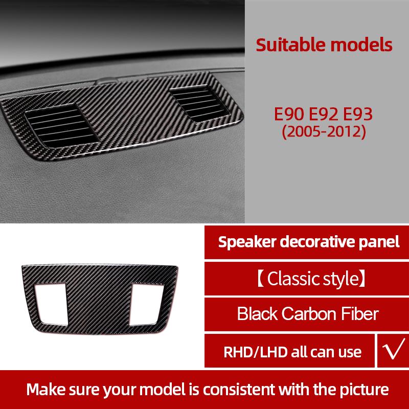 Kohlefaser Für BMW E90 E92 E93 2005-2012 Auto Mittelkonsole CD-Panel Verkleidung Aufkleber Tuning Abdeckung Dekor Auto Innenzubehör