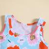 Exclusive Girls' Floral Split Swimsuit Set