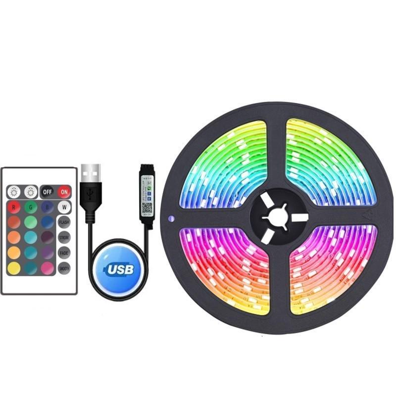 5050 RGB LED Strip Light, 5V USB, Self-Adhesive, Waterproof, TV Backdrop Mood Lighting