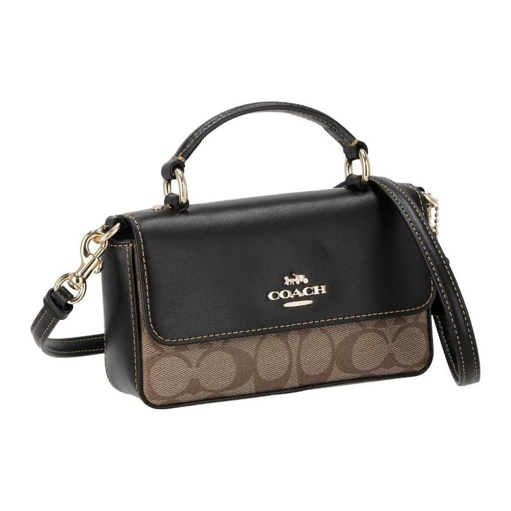 Coach Josie 18 Moonlight Treasure Box Snap Closure Classic Monogram Coated Canvas And Smooth Leather Mini Handbag Women Handbags CC340-IMLOV