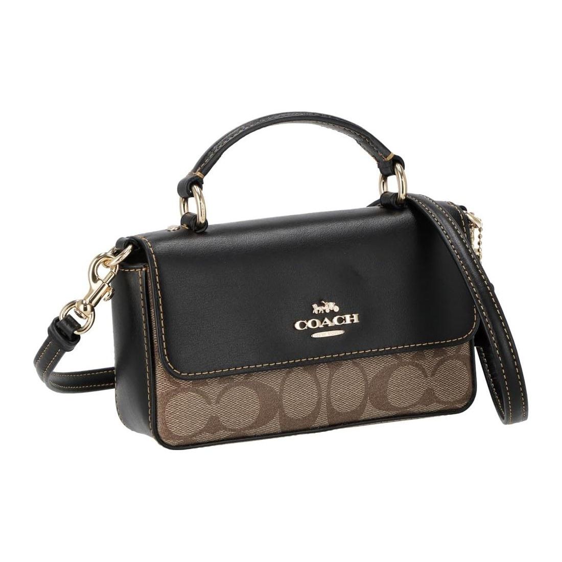 

Сумка Coach Josie 18 Скарбниця Місячного Світла Застібка-кнопка Класичний Монограм Покритий Канвас та Гладка Шкіра Міні-сумка Жіночі сумки CC340-IMLOV Gift Box Set (Basic Set+Yellow Box)
