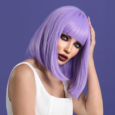 Natural-Looking Blonde Bob Wig for Women - Golden Short Straight Cosplay Wig, Halloween Party Accessory