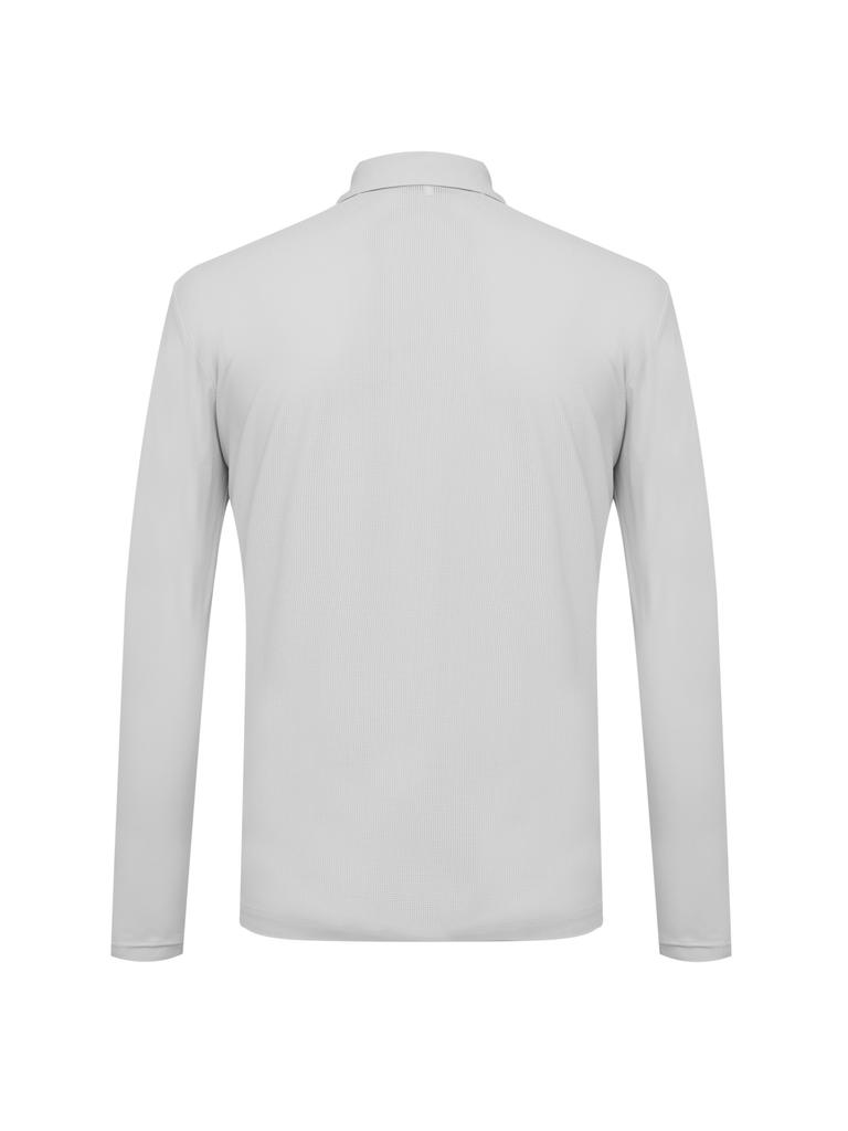 WIDEANGLE To Tour Fit Long Sleeve Polo Shirt M_Ice Grey