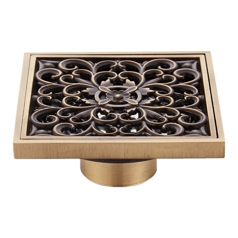 Elegant Styles Sturdy Brass Shower Drain with Sealing Odorless Designs Bathroom Accessory Portable for Home Use