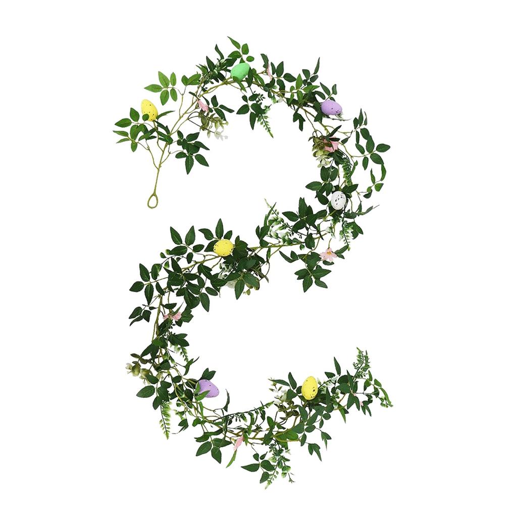 Easter Garland For Mantle,Norfolk Wreath Easter Decorations Easter Egg Wreath Vine Ring Pendant