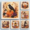 Stamped Stitch Kit 14CT 40x40cm Blue Floral Wreath Lady Embroidery Cotton Thread Needlework Holiday Series Set
