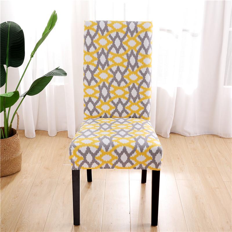 Spandex Printing Chair Cover Modern Removable Anti-Dirty Kitchen Seat Case Stretch Chair Slipcovers For Banquet Dining  Room