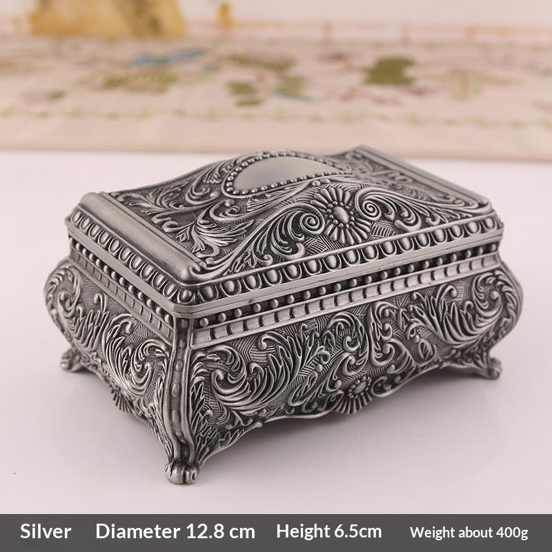 Elegante Metallschmuckschatulle Tragfähige Struktur Anlaufgeschützter Behälter