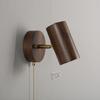Walnut Wood Color wall light Retro Bedroom Bedside Wall Lamps Adjustable lamphead Pull Cord Switch Reading Wall Spotlight LED