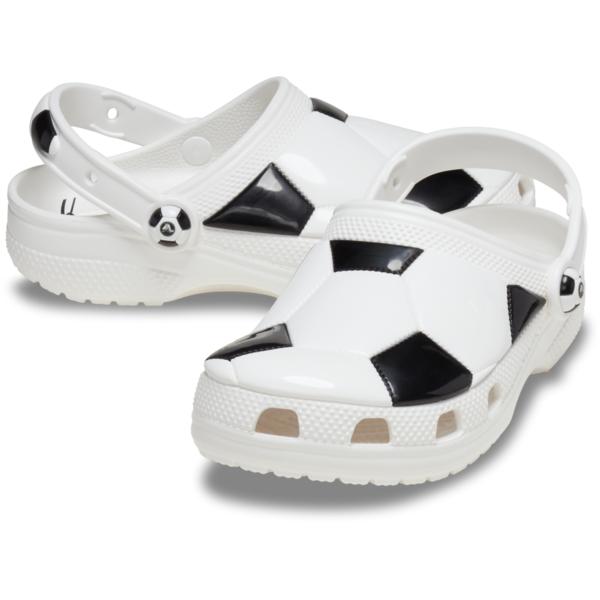 

Crocs Classic Soccer Ball Clog Toddler White Black 210023 103 C7(140mm)