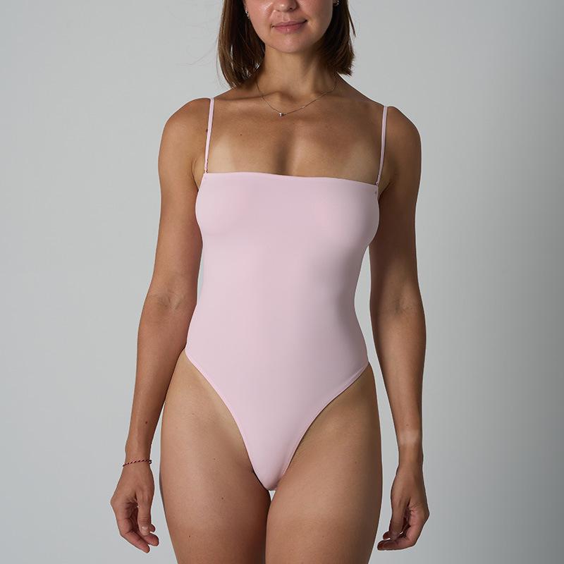 Body ze zdejmowanymi ramiączkami Lekkie, dopasowane do figury, sportowe body z kontrolą brzucha Uczucie gołej skóry, oddychający jednoczęściowy strój