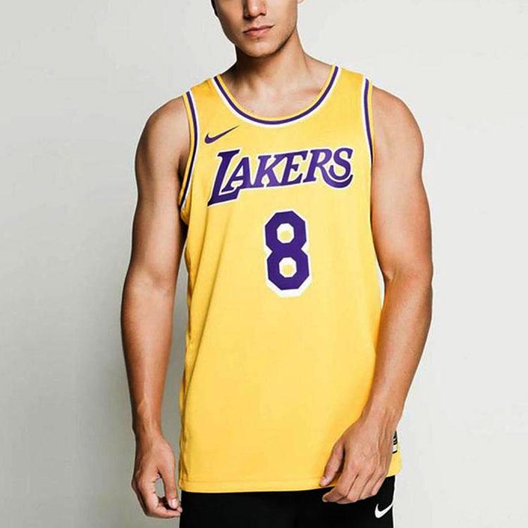 Nike NBA Los Angeles Lakers Icon Edition Kobe Bryant Swingman Jersey Amarillo/Purple/White Men Streetwear AV1229-728