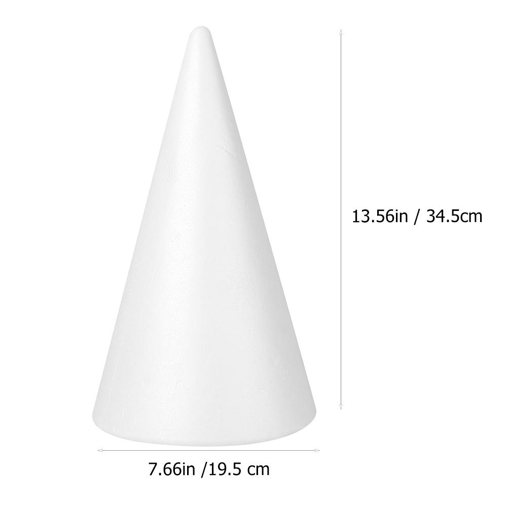2Pcs DIY Foam Cones for Creative Craft Projects Decorative Craft Supplies for Educational Activities At Home