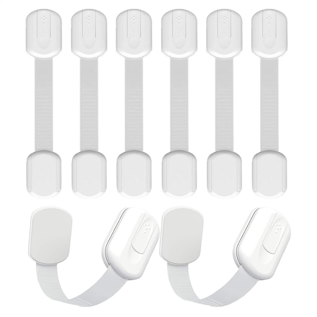 8Pcs Home Baby Safety Locks Multifunctional Drawer Lock Baby Proof Cabinet Locks Child Safety Door Locks Baby Protection