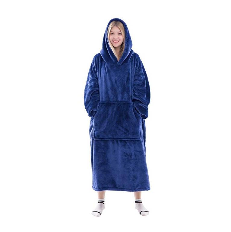 Mujeres Hombres Super Cálido Acogedor Manta Portátil Oversize Vestido Hogar  Sudadera con Capucha Gruesa Franela Ropa de Hogar Bolsillo Gigante Pareja  Pijama comprar a buen precio — entrega gratuita, reseñas reales con