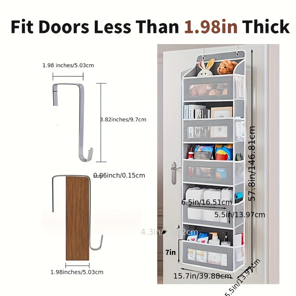 5-Tier Door Storage Box, Hanging Door Storage Box with 5 Large Capacity Pocket Storage Box for Bedroom, Bathroom, Pantry, Youngsters's Room Storage