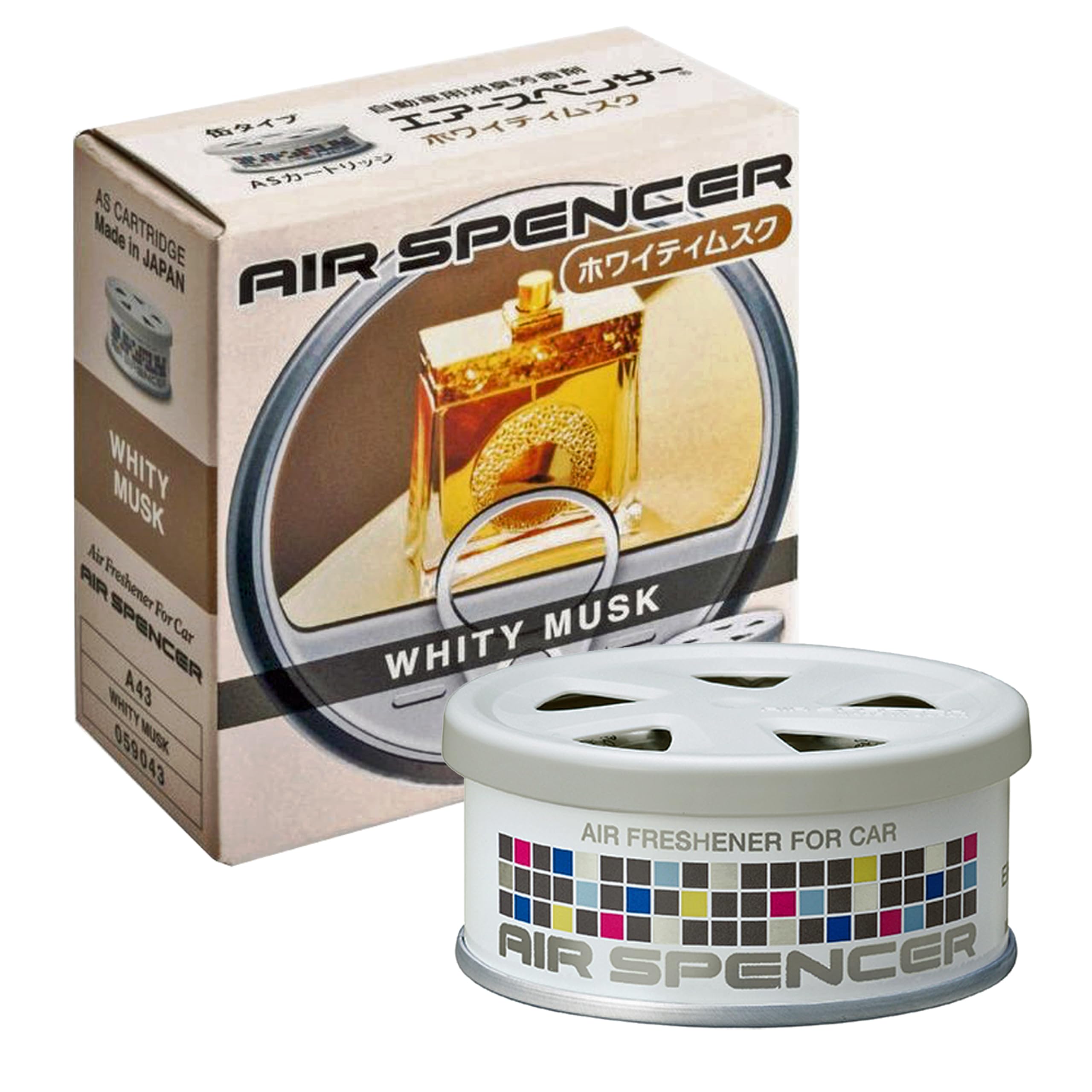 

Air Spencer Car Air Freshener Stand White A43 (Eikousha) Cartridge, Type, Refill, Musk, 40g, белый