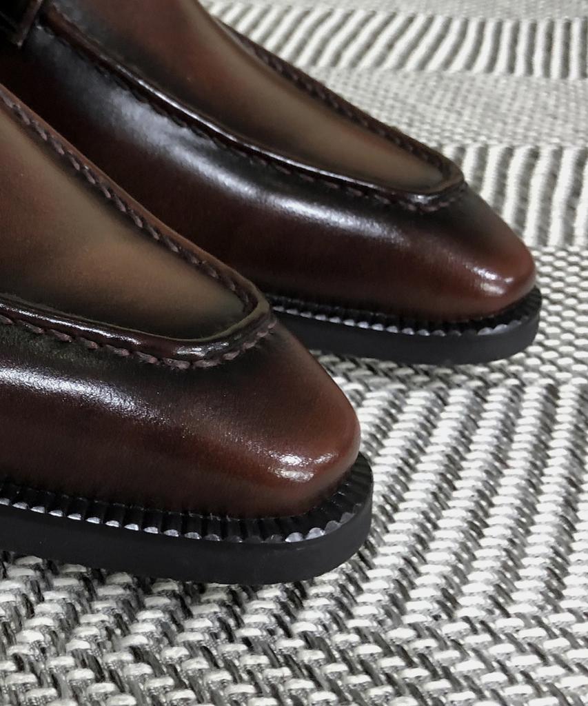 Joenshoe Holst Side Zipper Chukka Boots Red Brown