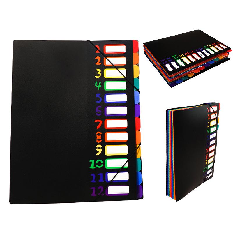 Multi-layer A4 Document Holder with Rainbow Pages