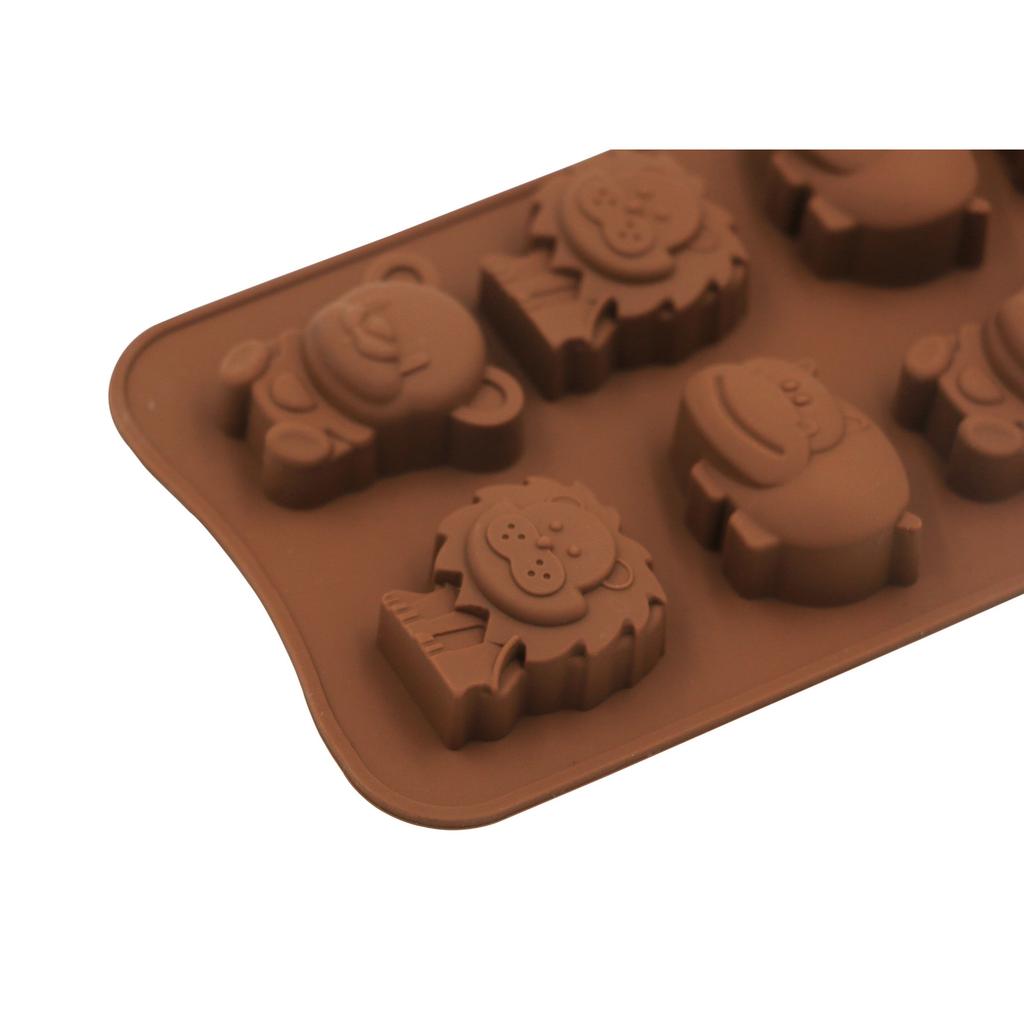 Silikon-Schokoladenform für Wildtiere, 21x10x1cm, zum Herstellen von Schokoladenbonbons, Gelee-Eiswürfeln, Originalangebote