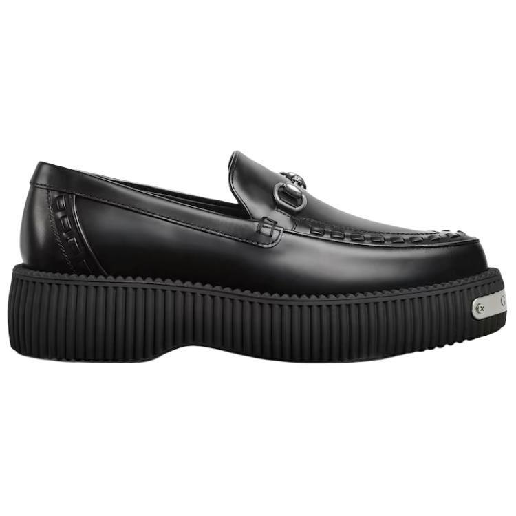 GUCCI Horsebit Leather Loafers 4.5cm Women's Black 796330 AAD30 1000
