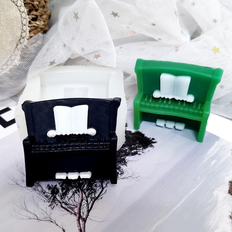 Silicone Chocolate Mold Soft Cake Baking Gadgets Musical Notes Piano Guitar Fondant Candy Molds Silicone Baking Moulds