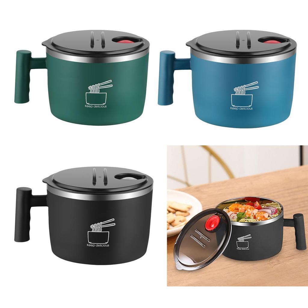 Japanese Style Ramen Bowl 35oz Instant Noodles Bowls for Travelling Home