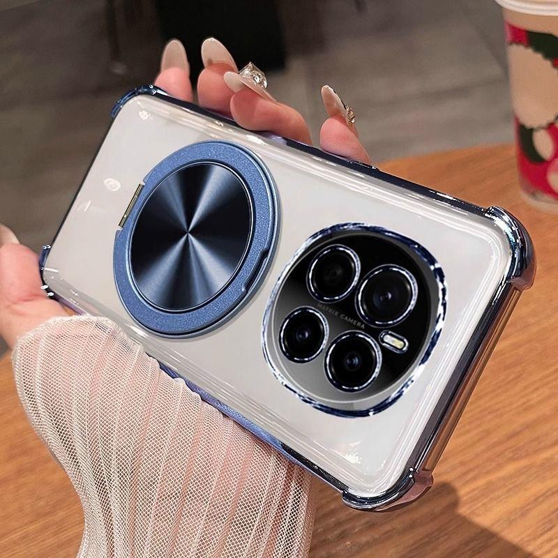 For Huawei Honor Magic 7 Pro Case Soft Transparent Ring Magnetic Shockproof Protective Back Cover For Magic 7 6 5 Pro Lite Shell