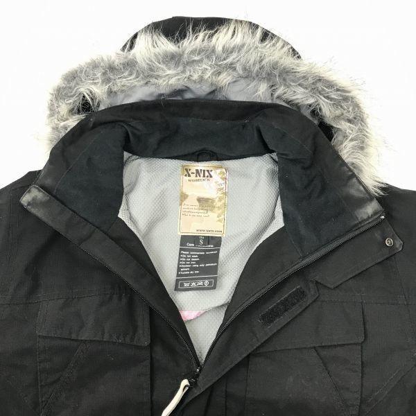 X-NIX Snowboardanzug Einteiler Damen S Schwarz mit abnehmbarer Kapuze(GEBRAUCHT)