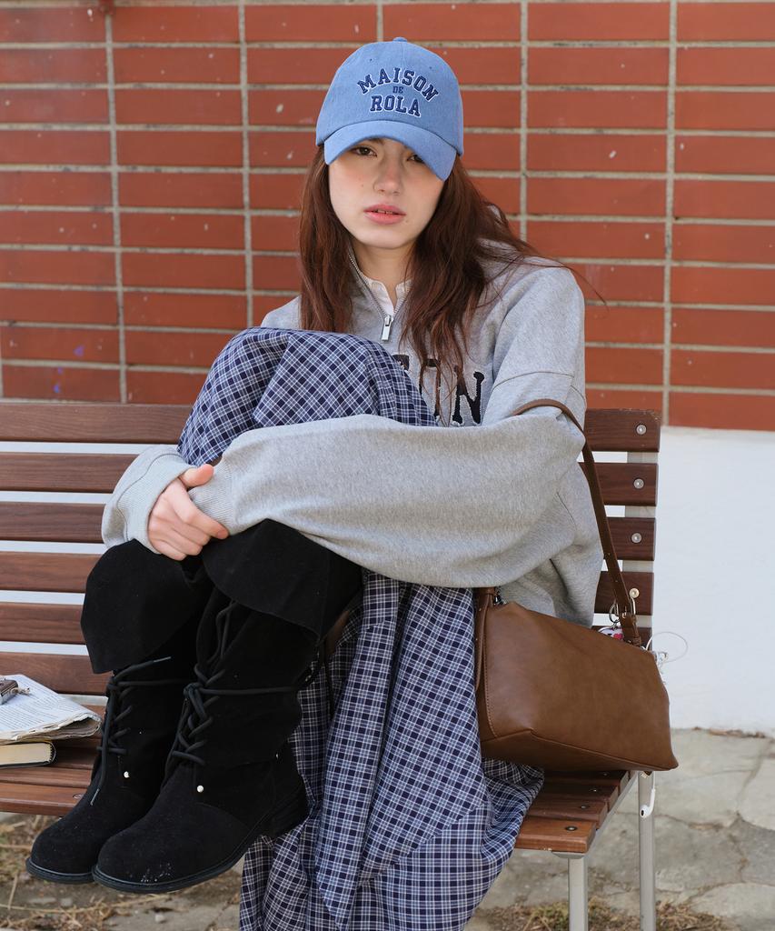 ROLAROLA Maison De Rola Campus Logo Pigment Ball Cap Blue