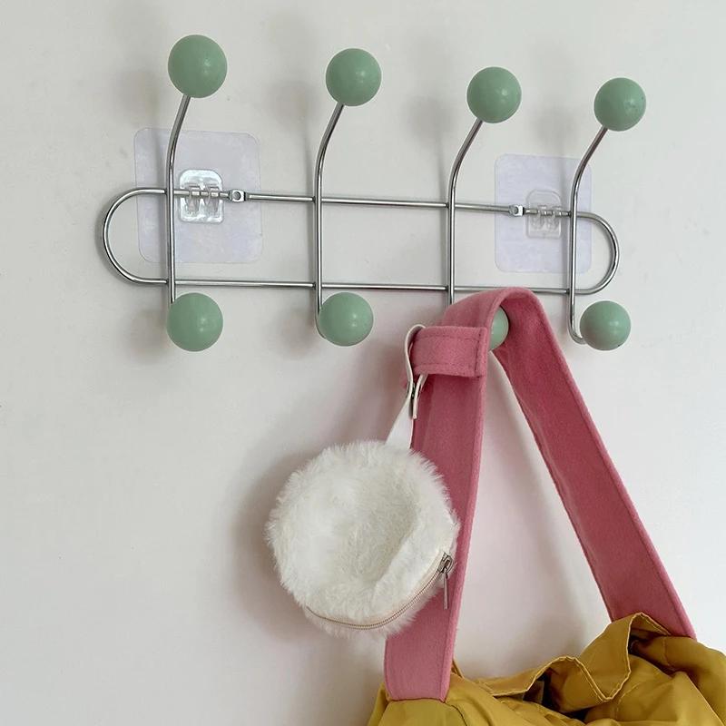 Key Storage Hook Multi-functional Hook Coat Living Room Bedroom Storage Hooks Wall Non-marking Decoration Accessories