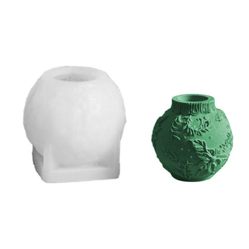 Schneeflockengeprägte Kugel Silikon Kerzenständerformen zur Herstellung von Kerzenhaltern Seife Feiertagsdekoration Epoxidharz