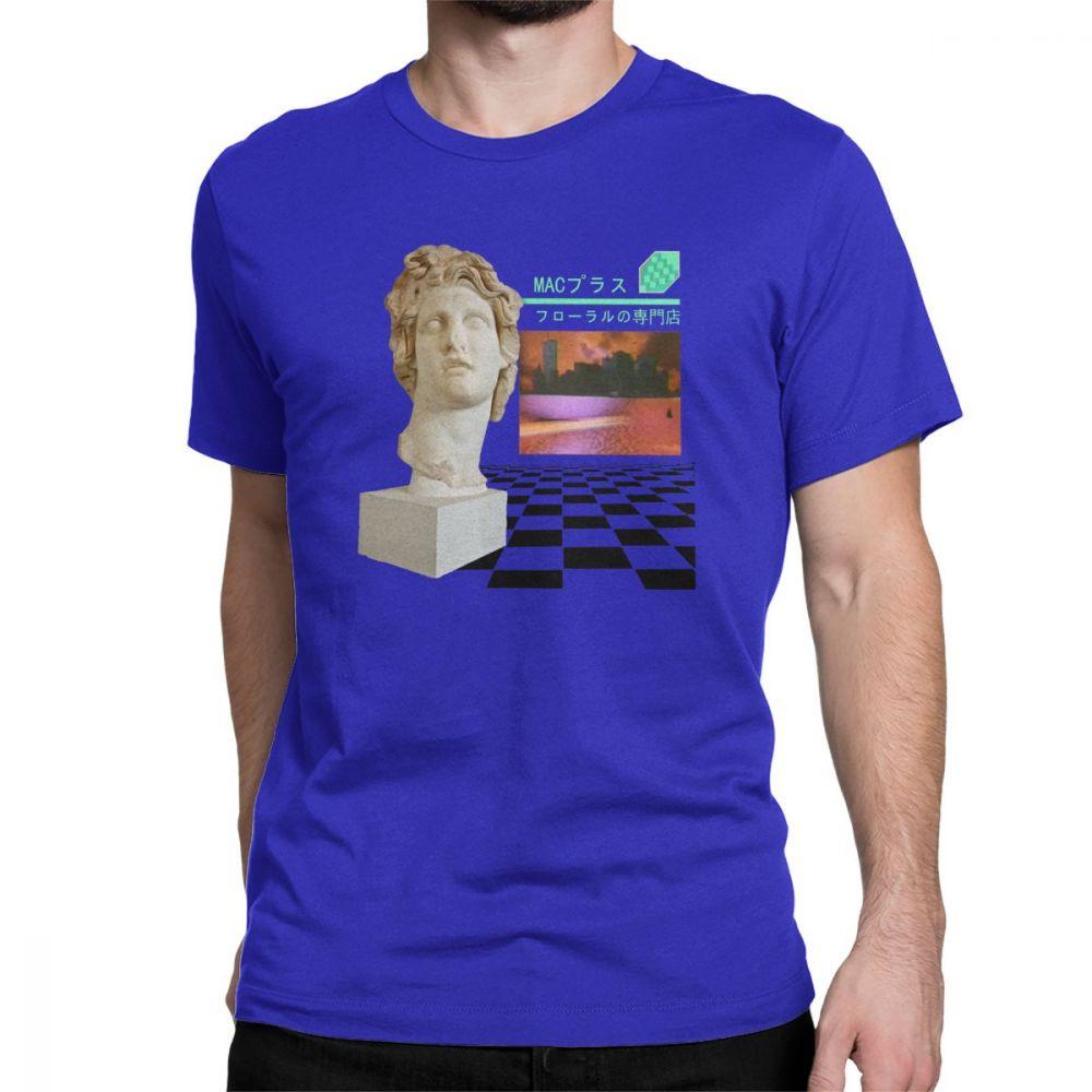 Vaporwave Tshirt Aesthetic Men T Shirts Hip Hop Floral Shoppe Macintosh Plus Fashion 100 Cotton Tees O Neck TShirt Gift Tops
