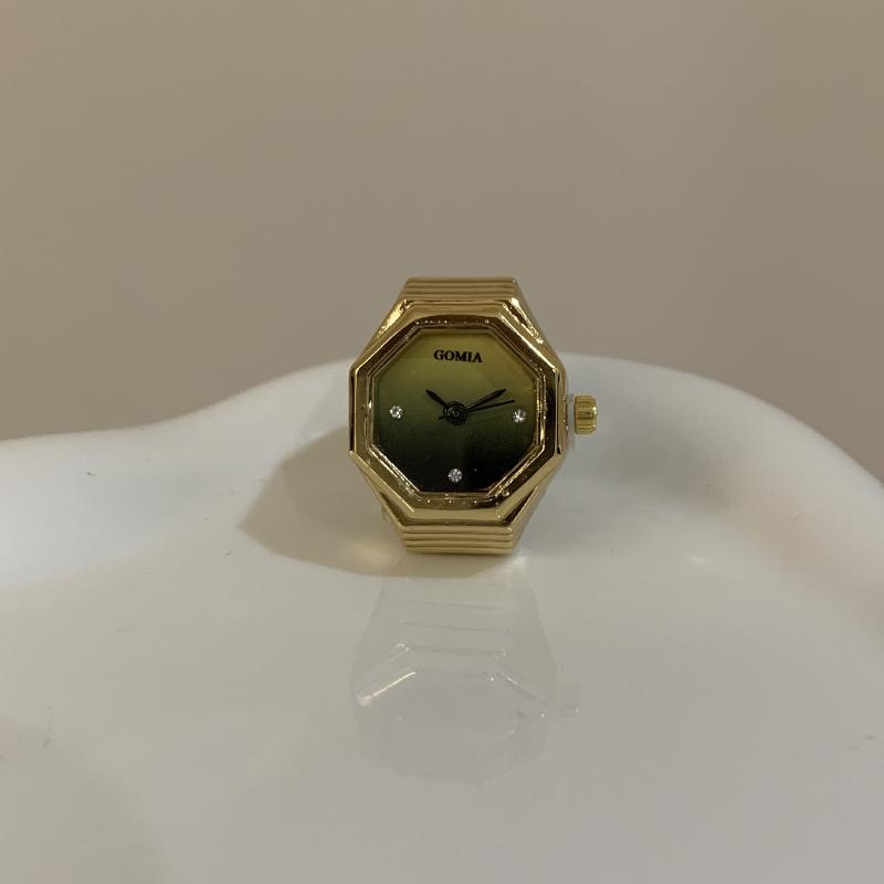 Ring Watch New Hot Selling Mini Finger Watch Creative Alloy Shell Finger Square Dial Couple Men And Women