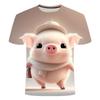 Casual Cute Pig Print Children's Casual Short Sleeves Fashionable Comfortable T-Shirts Kids Unisex