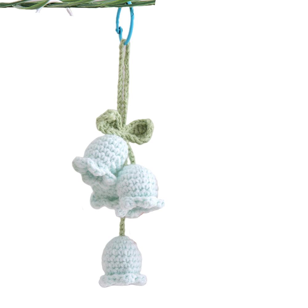 Everyday Driving Car Interior Accessories Crochet Car Mirror Pendant Charming Decorative Touch Convenient Installation