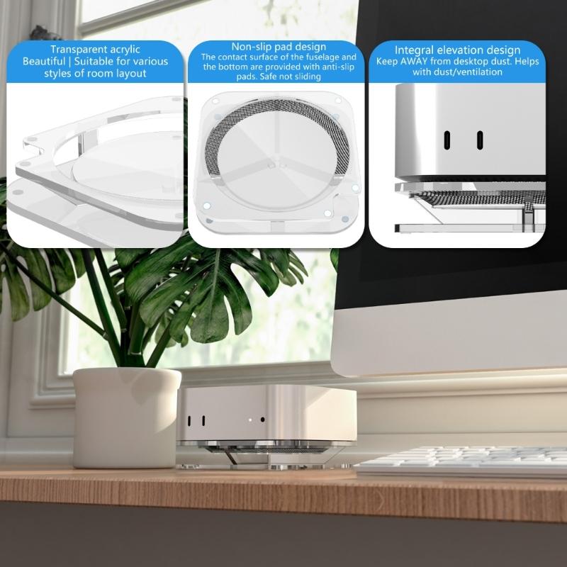 High Transparencies Acrylic Computer Stand With AntiDust Meshes And Enhances Cooling System for 2024