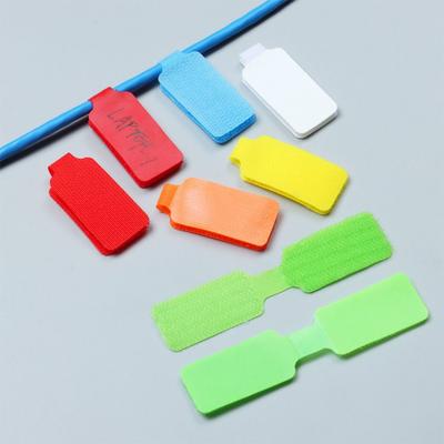 5Pcs Nylon Cable Cord Labels Strap Hook Loop Colorful Writable Wire Labels For Electrical Cables Organize Cord Identification