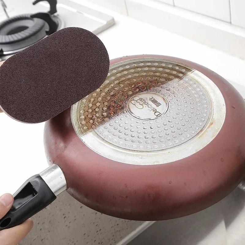 Kitchen Household Cleaning Brush Bathroom Sponge Glass Wall Cleaning Brush Handle Tools Accessories Merchandises Home Supplies