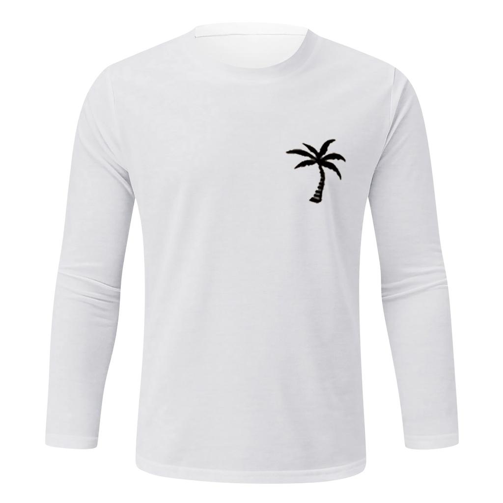 Pánské kulatý výstřih s dlouhým rukávem volné podzimní zimní topy móda vzor trička kreativní písmena retro tisk pouliční sporty ležérní topy