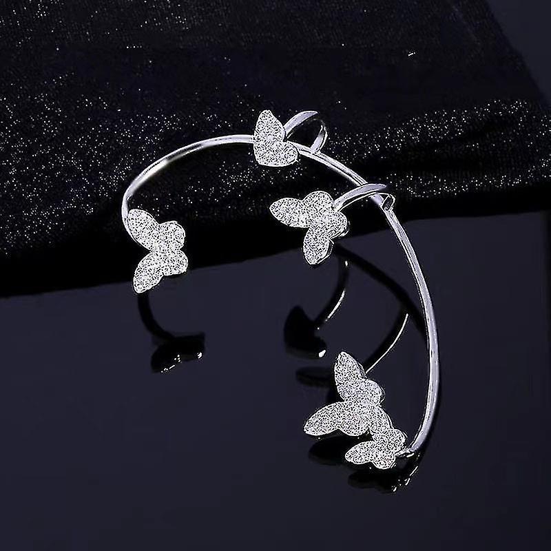 Single Fairy Temperament Diamond-studded Butterfly Earhooks/ Exquisite Geometry