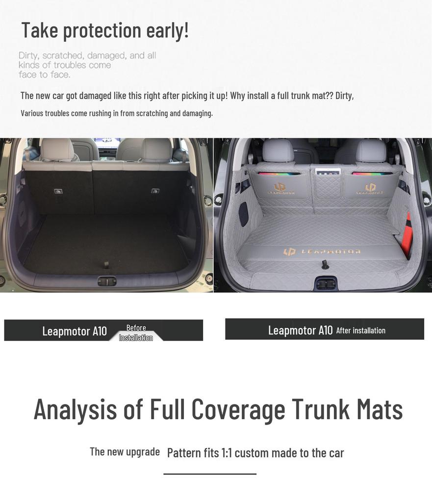 Leapmotor A10 Trunk Mat - Full Coverage Car Interior Accessory
