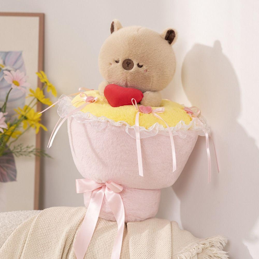 Handmade Panda Bouquet Plush Toys Cartoon Animal Animal Bridal Bouquet  Holiday Gifts