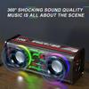Transparent Case Colorful Light Dual Speaker Audios Multifunctional Stereo Loudspeaker for Home Pool Travel
