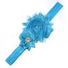 European Childrens Fabric Flower Hairband With Crystal Accents For Baby Girls