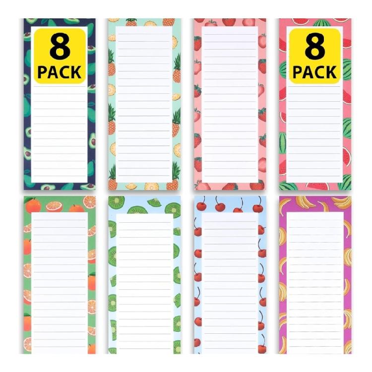

8 Pcs Magnetic Notepads Magnetic Memo Pads Refrigerator Notepads Writing Pad Kitchens Offices and Classrooms 1