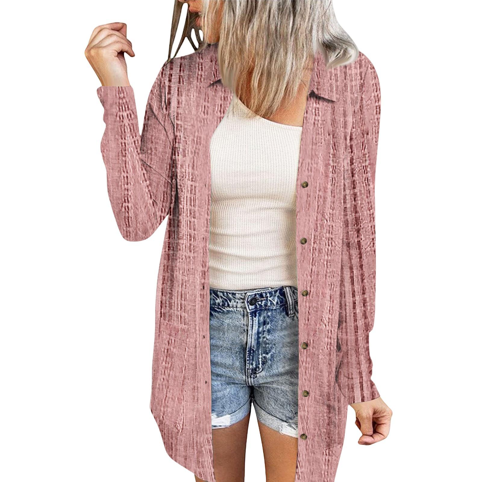 

Женский повседневный модный кардиган-жакет средней длины с принтом и длинными рукавами L