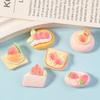 10pcs Petite Creative Strawberry Cake Handmade DIY Cream Resin Small Jewelry Material Workmanship Accessories