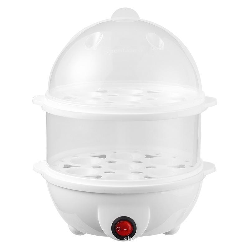 Double Layer Egg Steamer & Electric Milk Heater - Mini Breakfast Machine